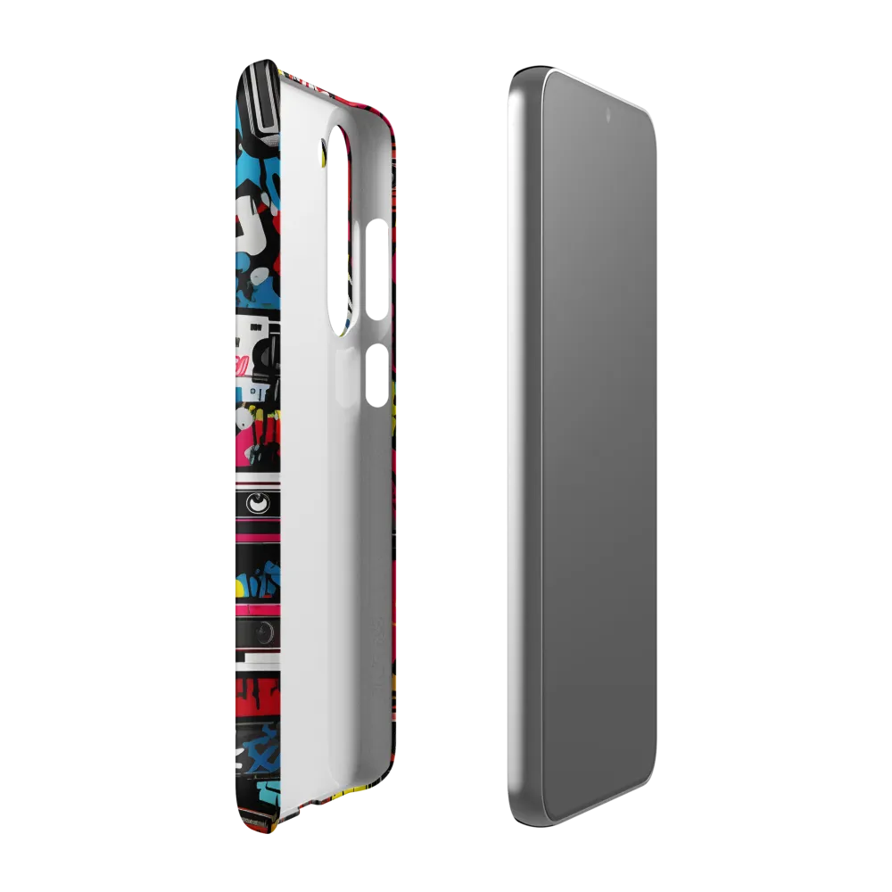 Urban Nostalgia: A Retro Cassette Explosion | Phone Case |  S23 Plus | Snap Case | Matte