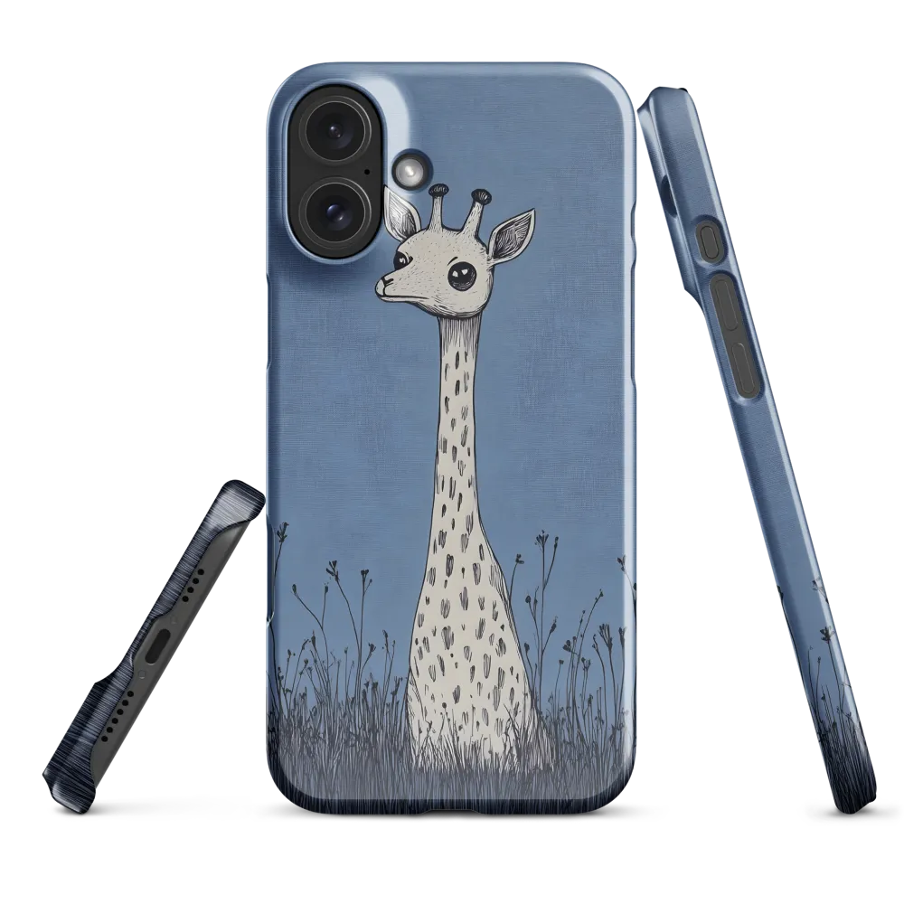 Whimsical Giraffe in Blue