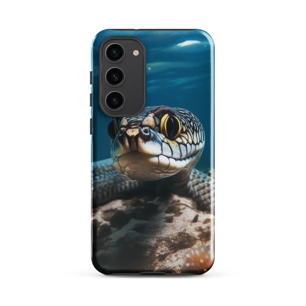 Underwater Majesty: The Serpent's Gaze | Phone Case |  S23 Plus | Tough Case | Glossy