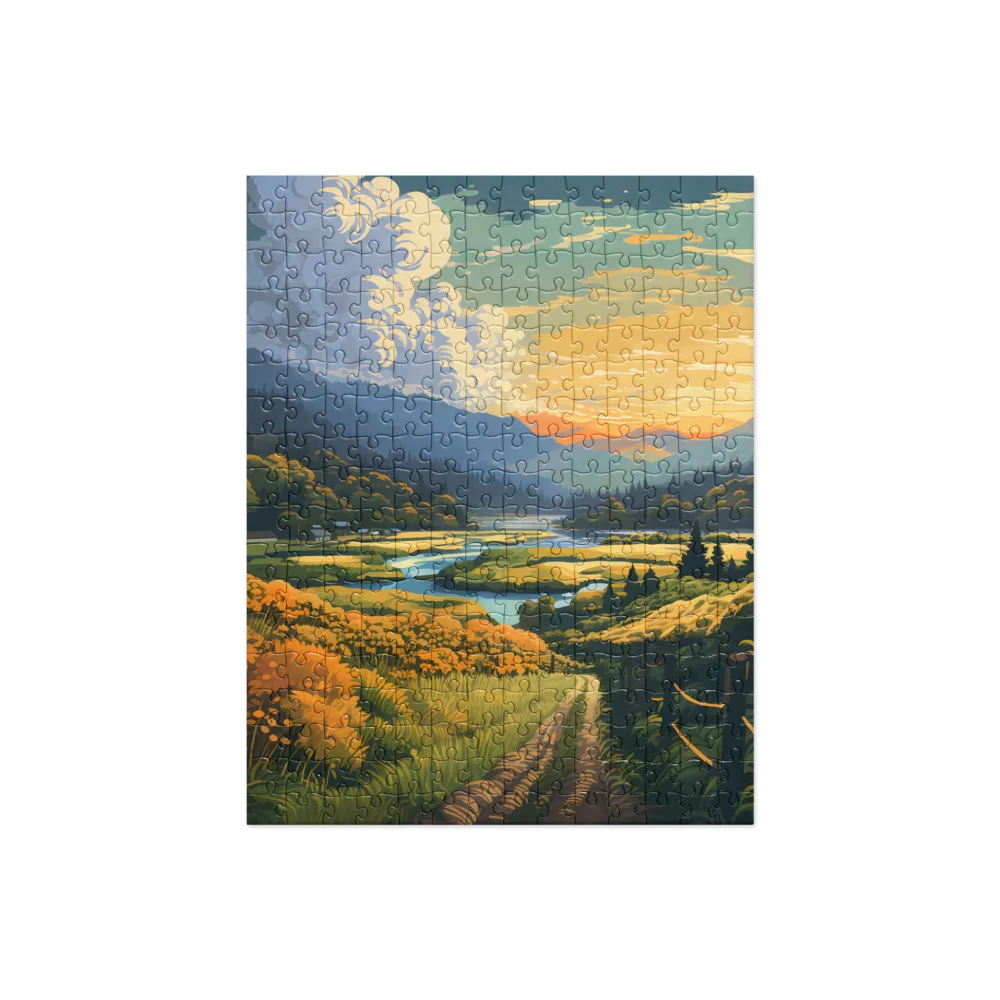 Tranquil Valley at Dusk | Jigsaw Puzzle | 252 pieces