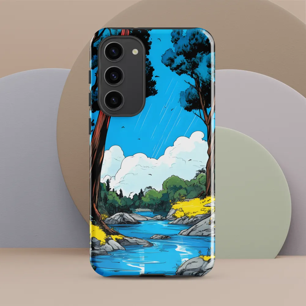 Tranquil River in a Comic Landscape