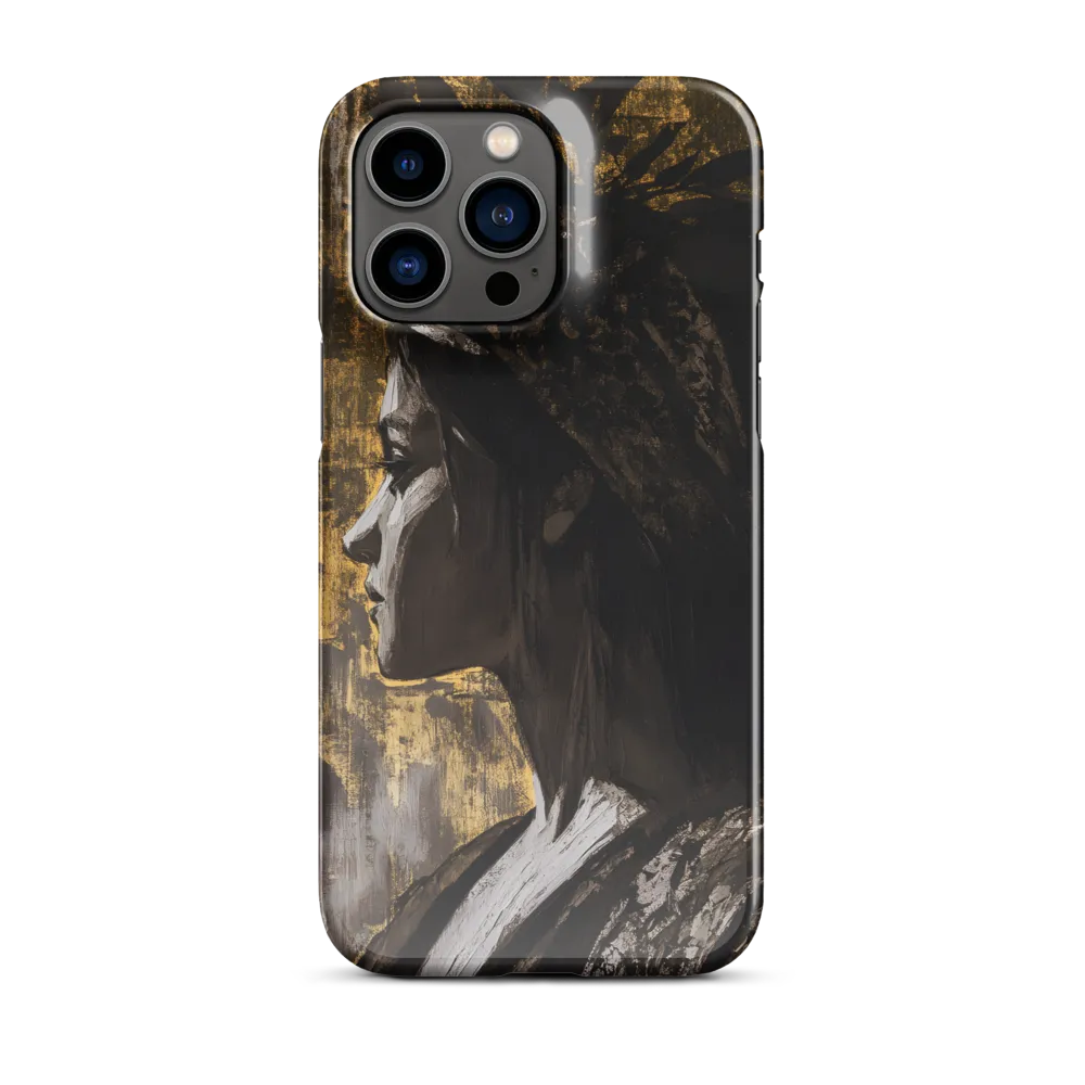 Golden Elegance: A Modern Profile Portrait