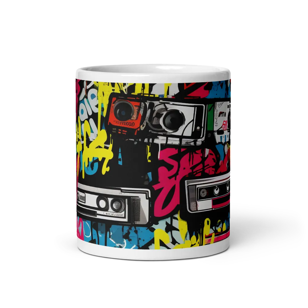 Urban Nostalgia: A Retro Cassette Explosion | Mugs | Multiple Sizes & Colors