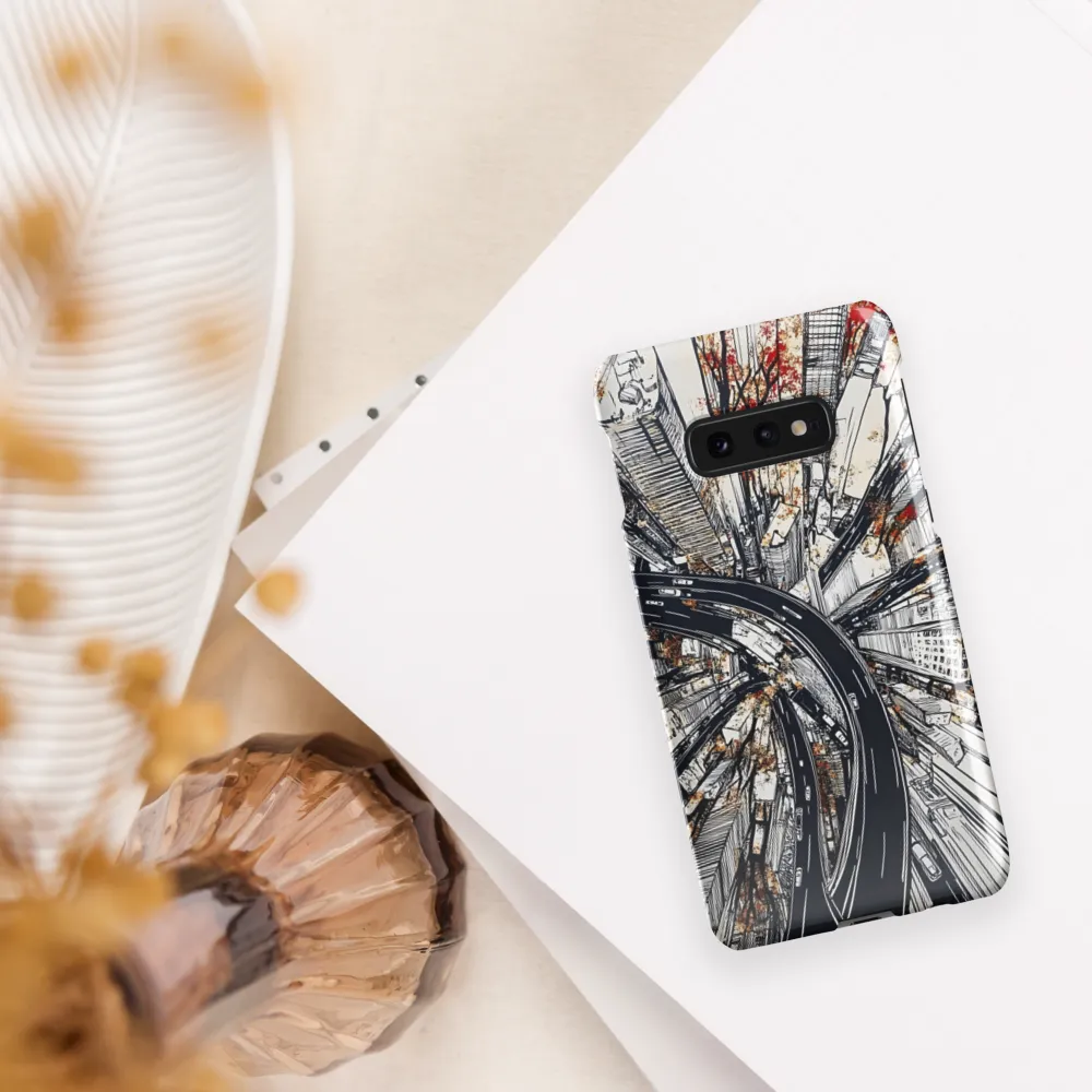 Urban Symphony: Aerial View of Life | Phone Case |  S10e | Snap Case | Glossy