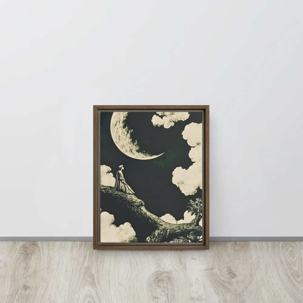 Whispers of the Moon | Canvas with Brown Frame | 11″×14″
