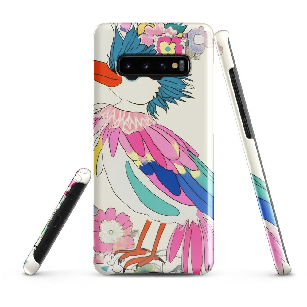 Whimsical Feathers | Phone Case |  S10 Plus | Snap Case | Glossy