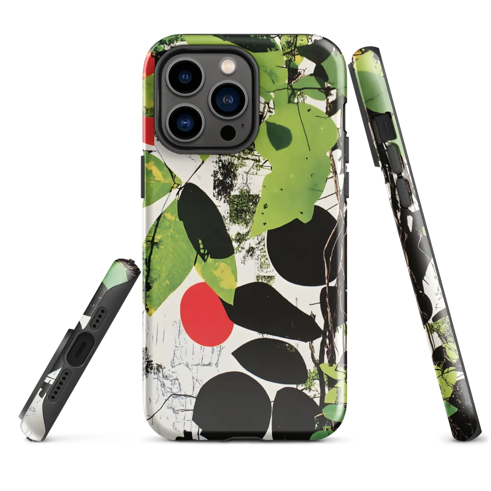 Nature's Geometry: A Contemporary Collage | Phone Case |  14 Pro Max | Tough Case | Glossy