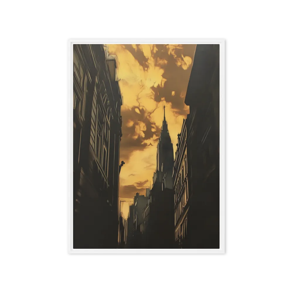 The Twilight Streets | Canvas with White Frame | 20″×28″