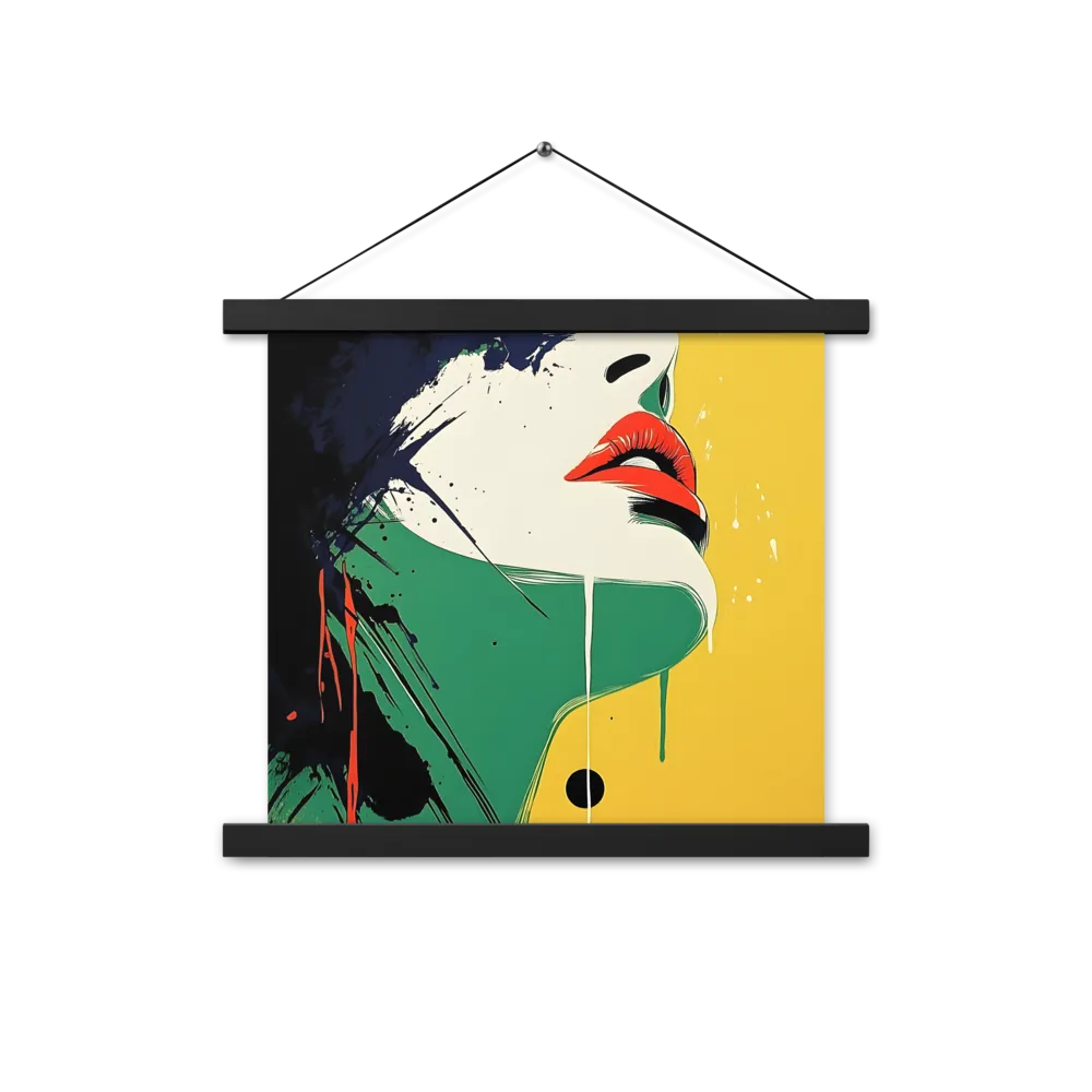 Bold Reflections: A Pop Art Portrait | Poster With Black Wood Hanger | 14″×14″