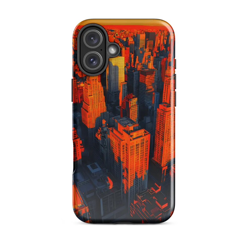 Urban Dawn: A Digital Ode to Skyscrapers | Phone Case |  16 Plus | Tough Case | Glossy