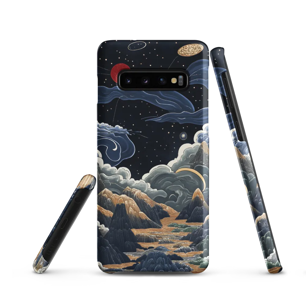 Celestial Harmony: Peaks and Planets | Phone Case |  S10 | Snap Case | Matte