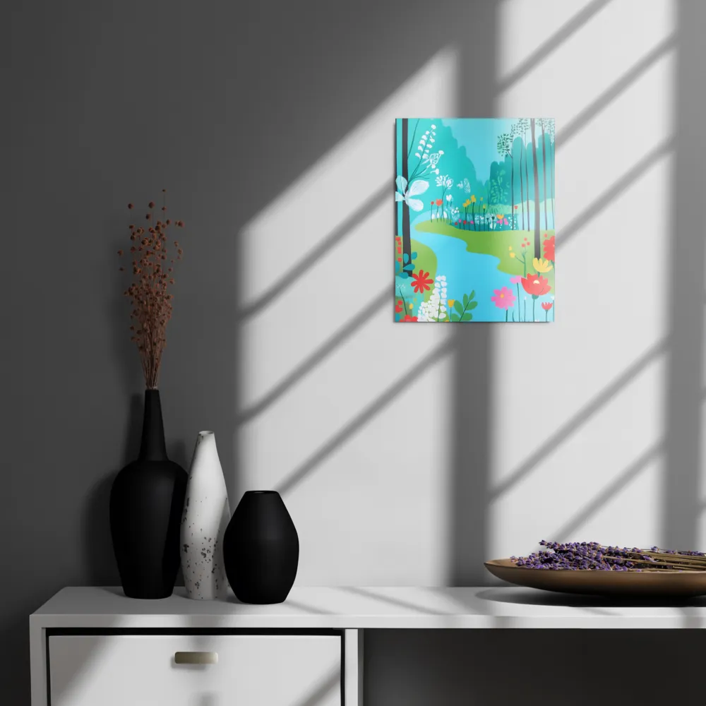 Whispers of Spring: A Colorful Retreat | Metal Print | 11″×14″