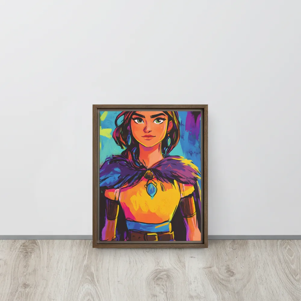 Guardian of Colors | Canvas with Brown Frame | 11″×14″