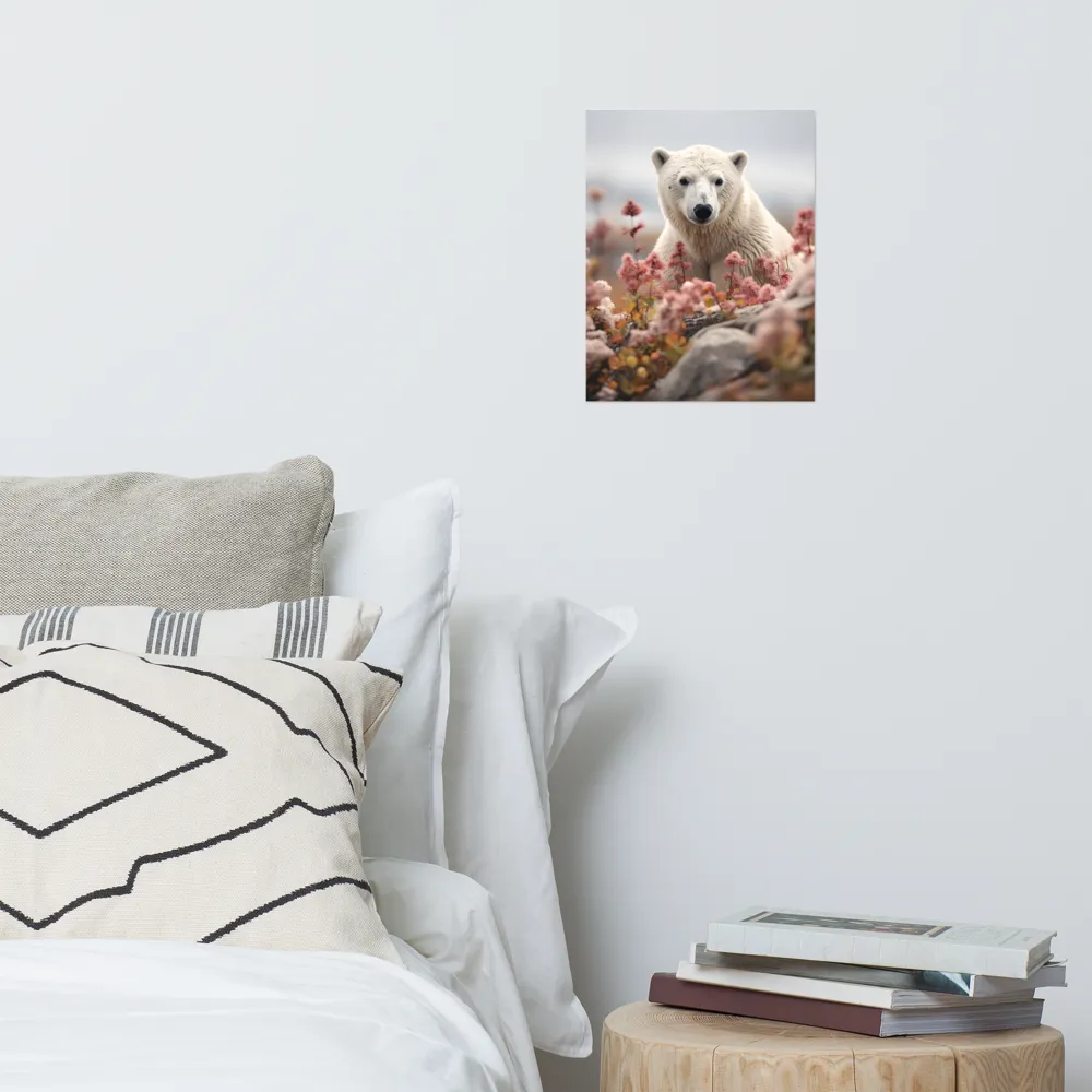 Curiosity Among Blooms: The Polar Bear