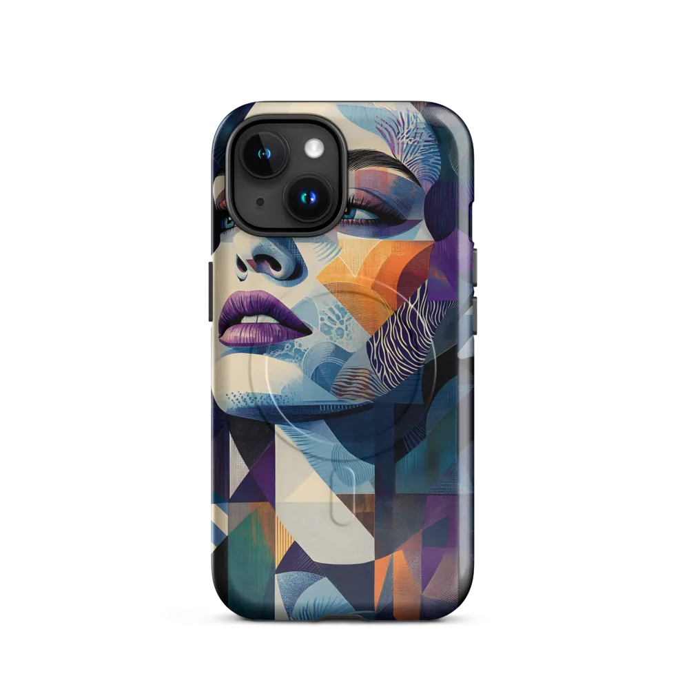 Fragmented Mystery: A Modern Portrait | Phone Case |  15 | MagSafe® Tough Case | Glossy