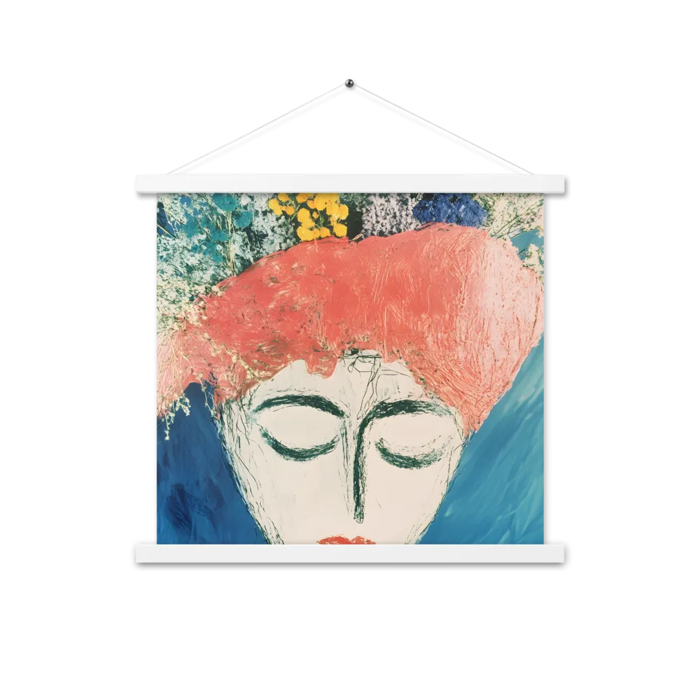 Serenity in Bloom | Poster With White Wood Hanger | 18″×18″