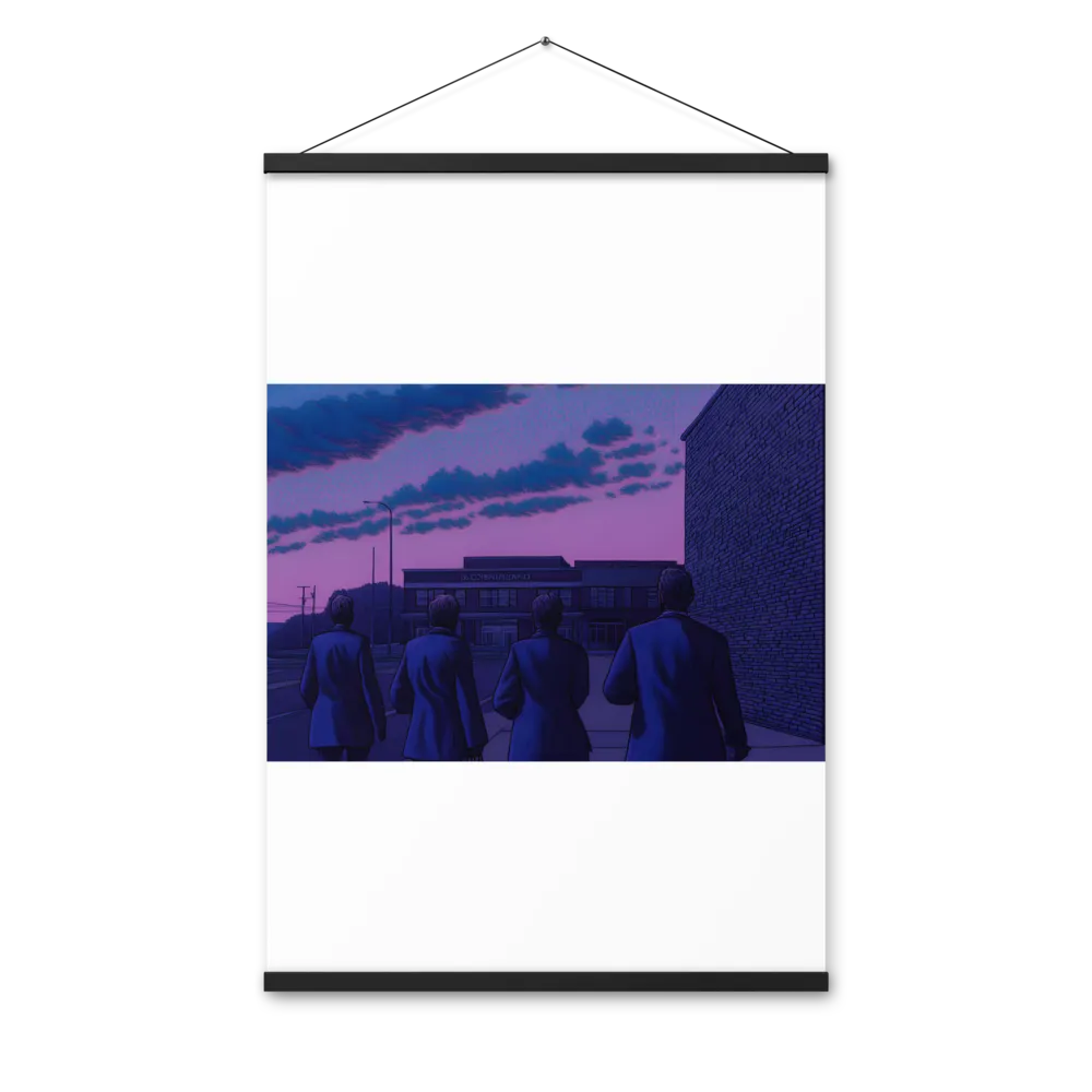 The Twilight Stroll | Poster With Black Wood Hanger | 24″×36″