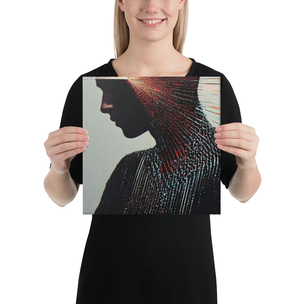 Radiant Reflection: An Abstract Journey of Thought | Canvas | 12″×12″