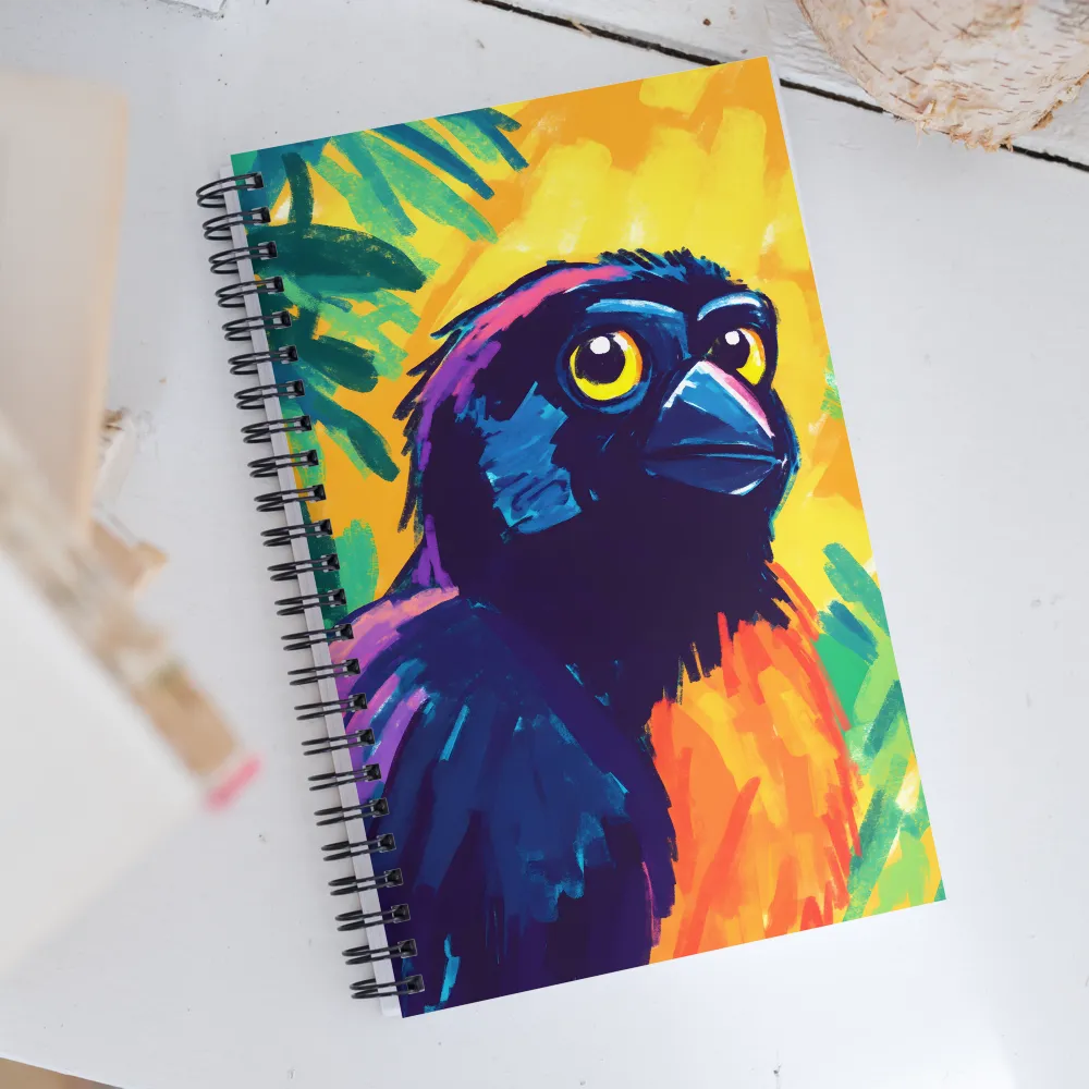 Vivid Avian Encounter | Spiral Notebook