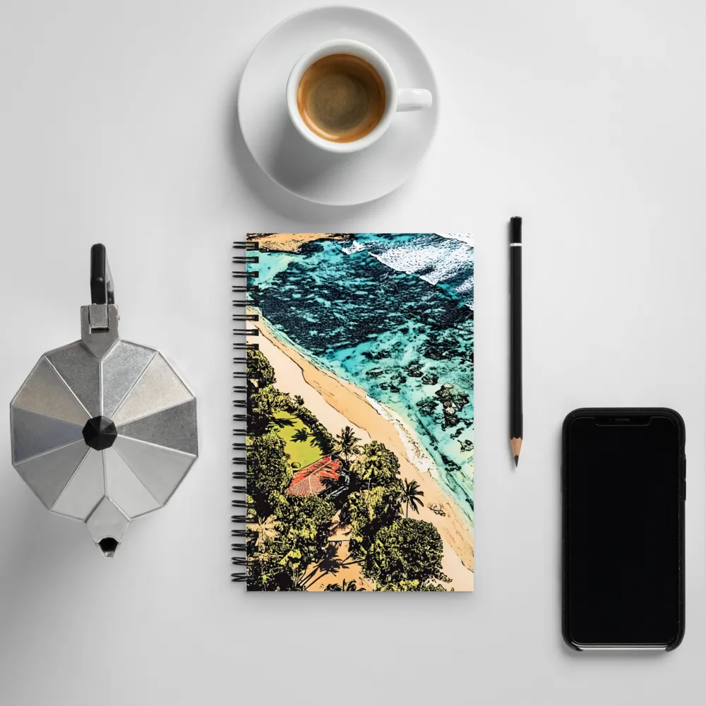 Aerial Serenity: Coastal Escape | Spiral Notebook