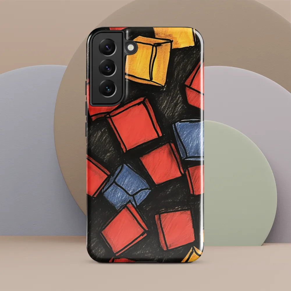 Vibrant Geometry in Motion | Phone Case |  S22 Plus | Tough Case | Glossy