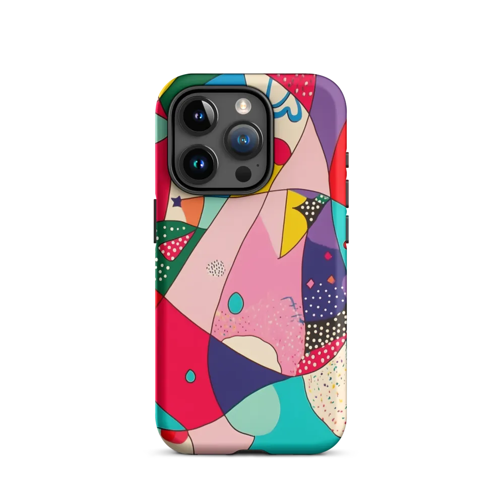 Playful Geometry in Color | Phone Case |  15 Pro | Tough Case | Matte