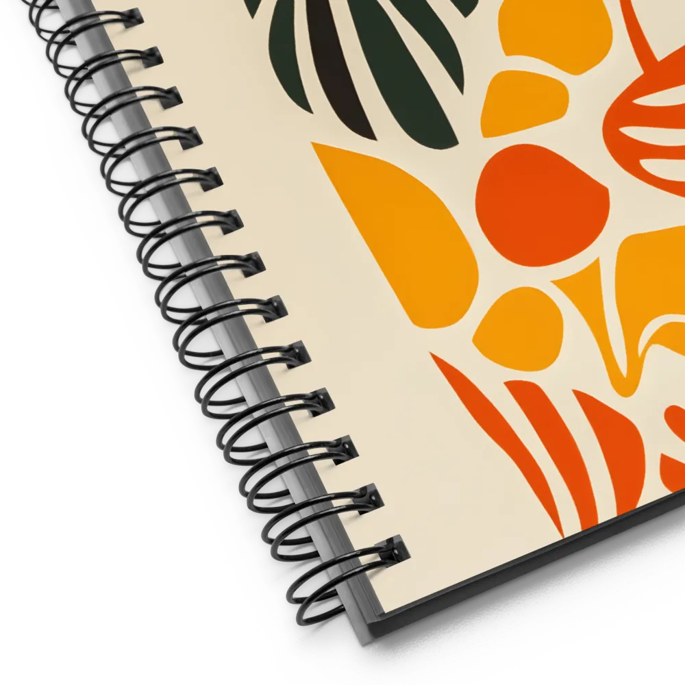 Silhouette in Colorful Harmony | Spiral Notebook