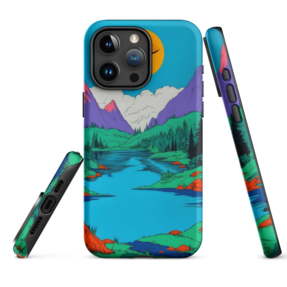 Whimsical Serenity in Vibrant Colors | Phone Case |  15 Pro Max | Tough Case | Matte