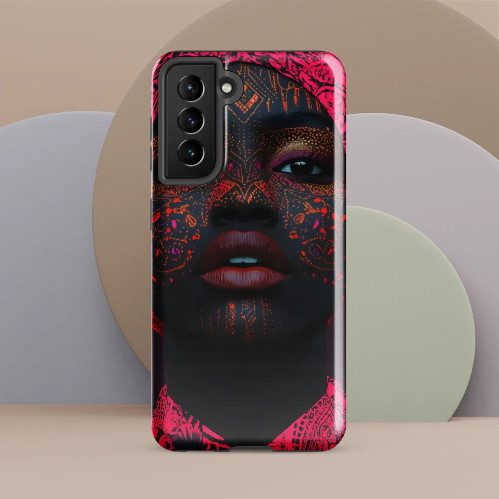 Neon Adornments: A Portrait of Cultural Expression