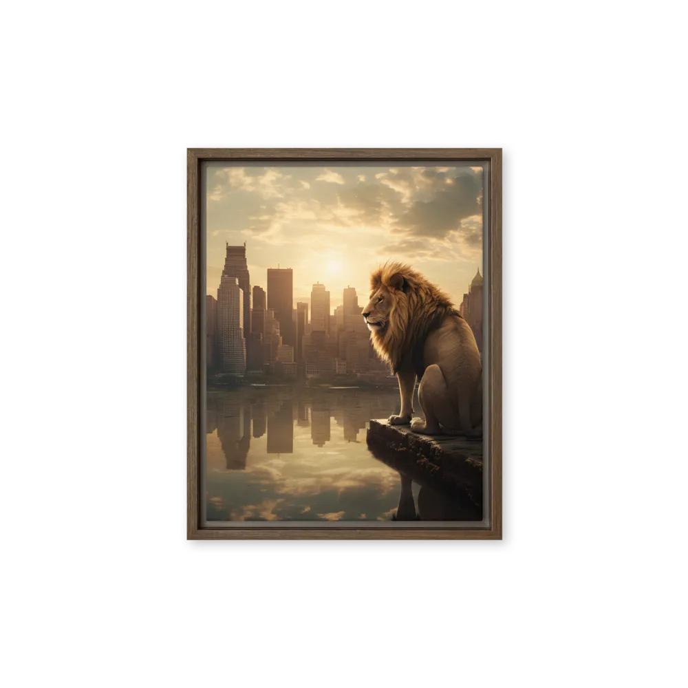 The Lion's Gaze Over the Urban Symphony