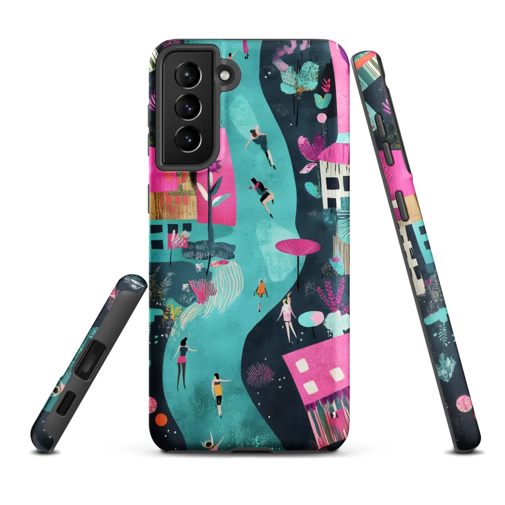 Whimsical Journey Through a Vibrant Landscape | Phone Case |  S21 Plus | Tough Case | Matte