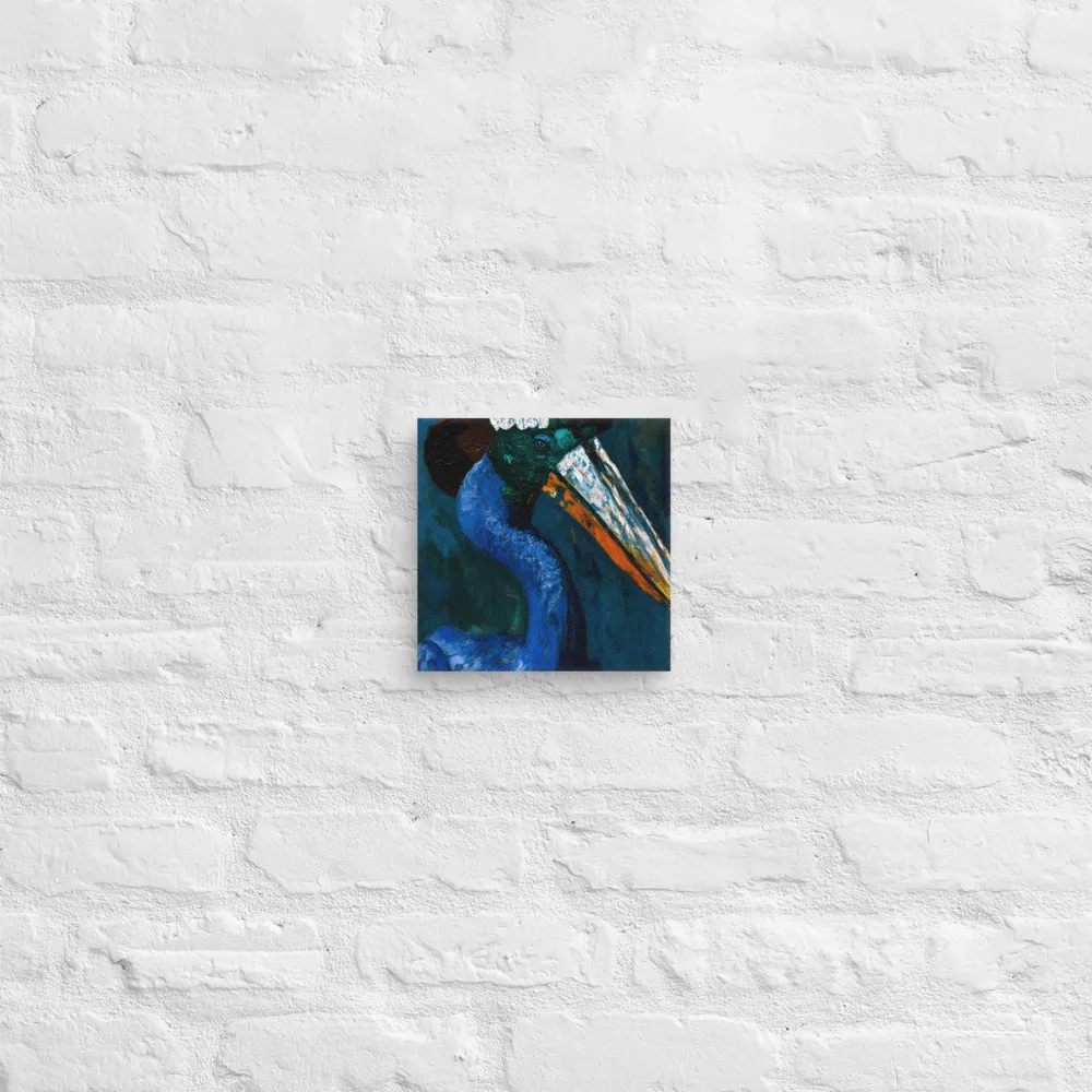 Majestic Absurdity: The Hat-Wearing Bird | Canvas | 8″×8″