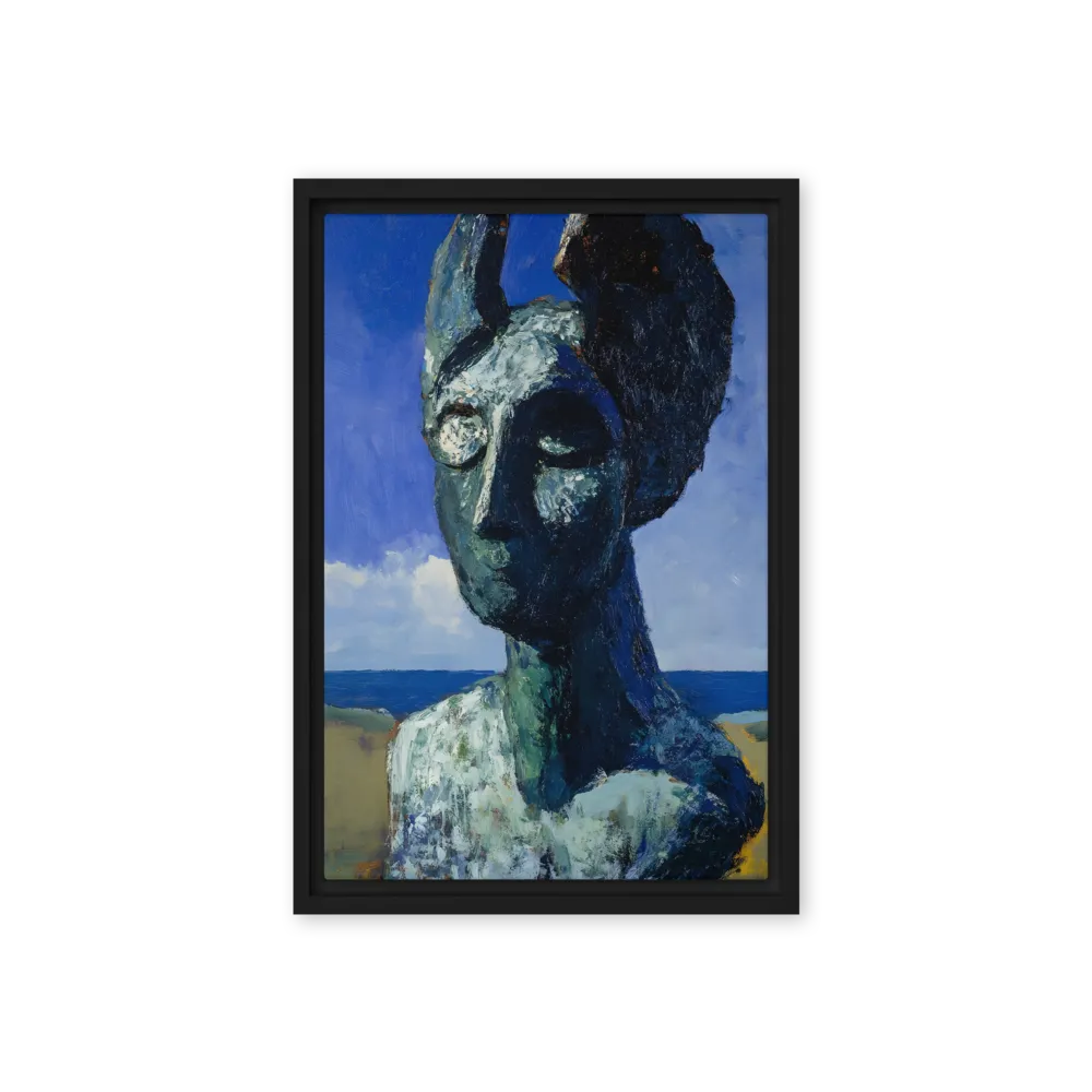 Silent Contemplation | Canvas with Black Frame | 12″×18″