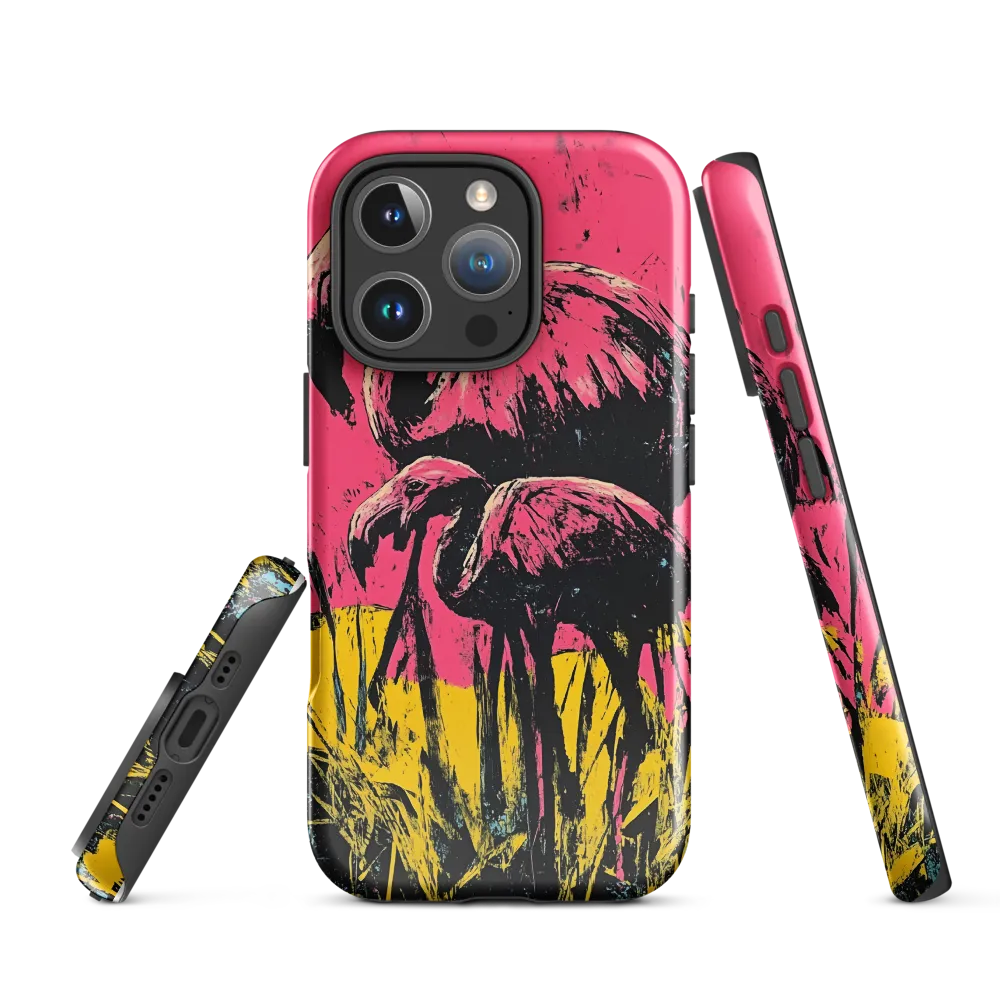 Flamingo Duet: A Pop Art Expression