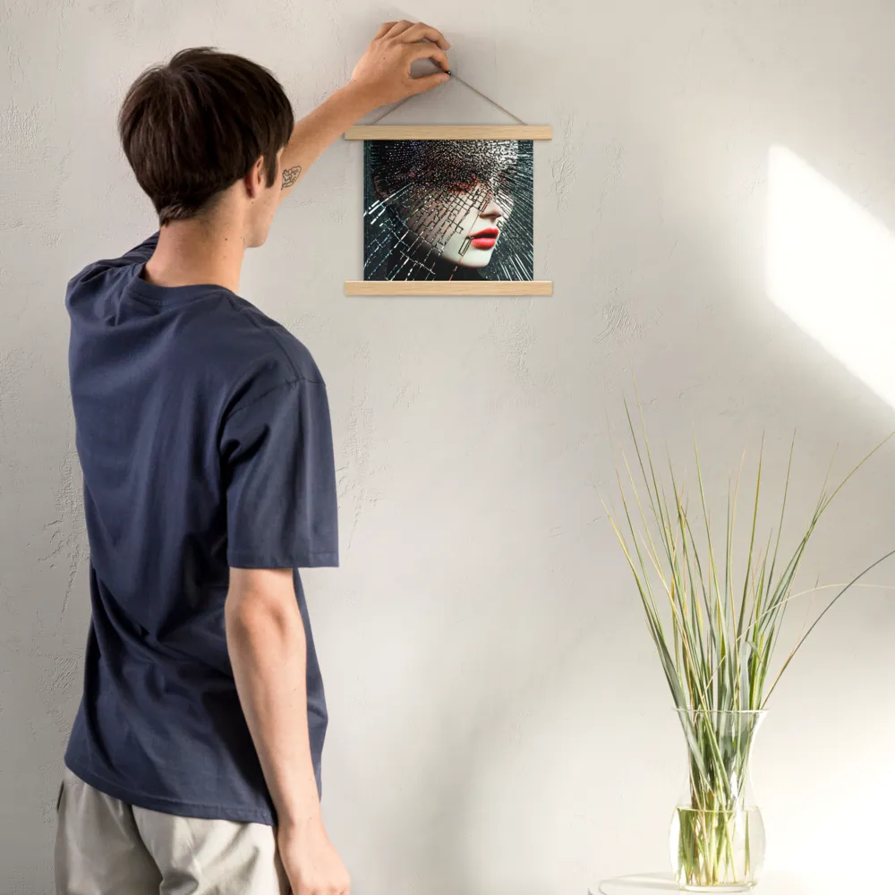 Fractured Identity | Poster With Oak Wood Hanger | 10″×10″