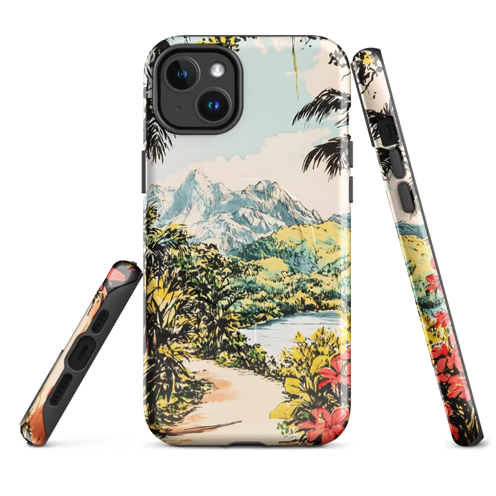 Tropical Serenity | Phone Case |  14 Plus | MagSafe® Tough Case | Glossy