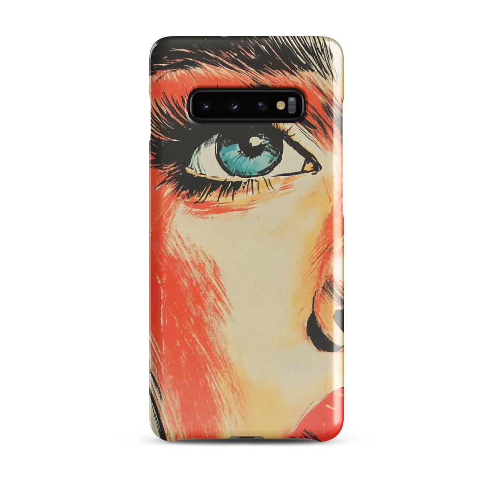 Intense Gaze: A Pop Art Portrait | Phone Case |  S10 Plus | Snap Case | Glossy