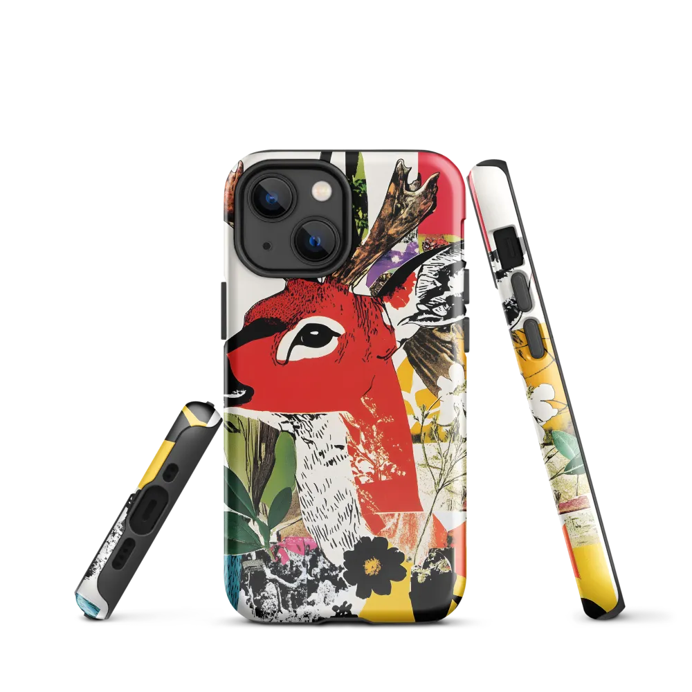 Vibrant Harmony: The Deer in Nature | Phone Case |  13 mini | Tough Case | Glossy