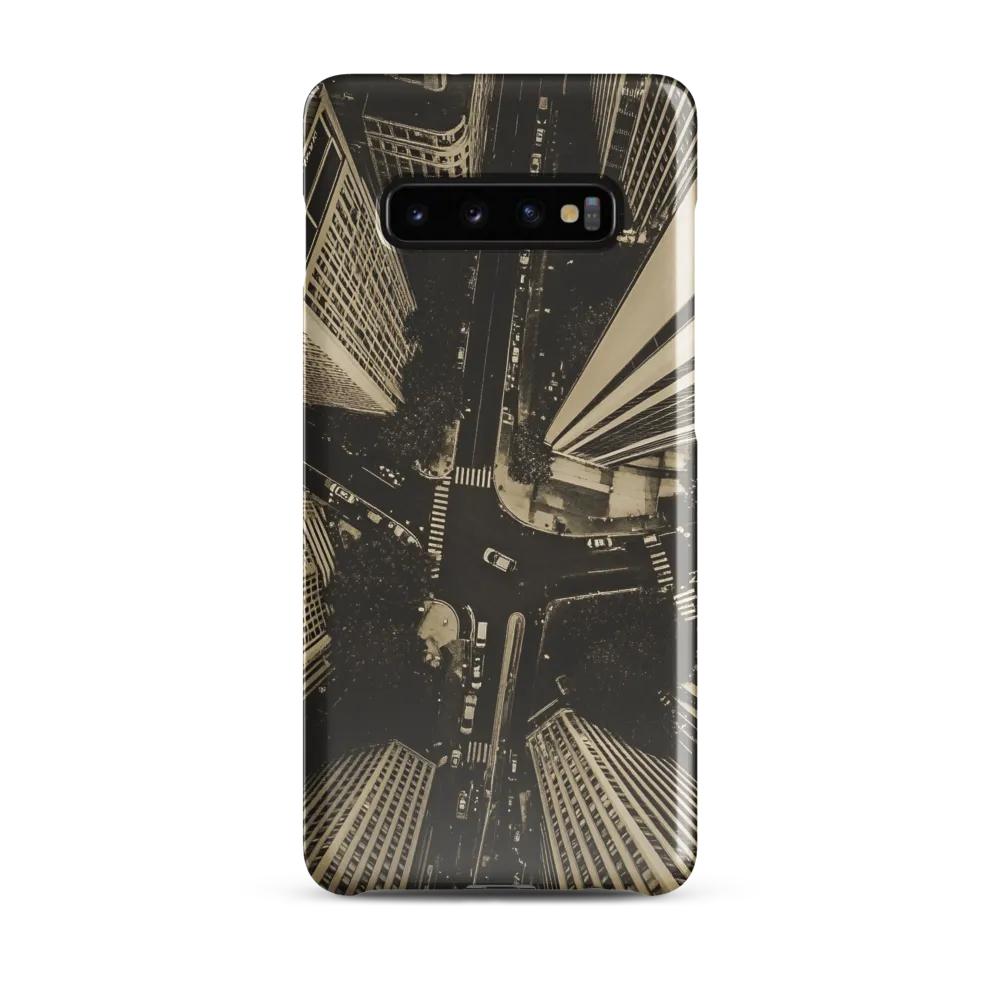 Urban Symphony: Aerial Perspective of City Life | Phone Case |  S10 Plus | Snap Case | Glossy