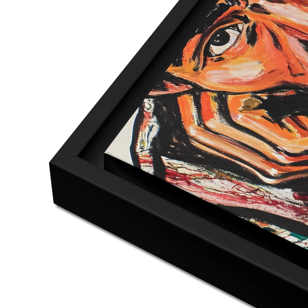 Contemplative Intensity: An Expressionist Portrait | Art Print