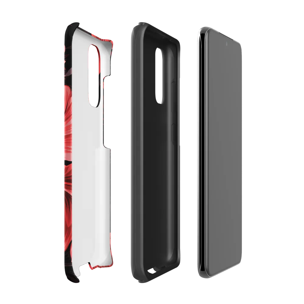 Tropical Elegance in Red | Phone Case |  S20 | Tough Case | Matte