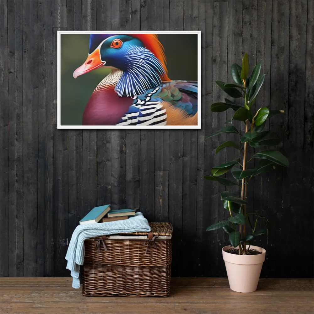 The Majestic Mandarin | Canvas with White Frame | 24″×36″