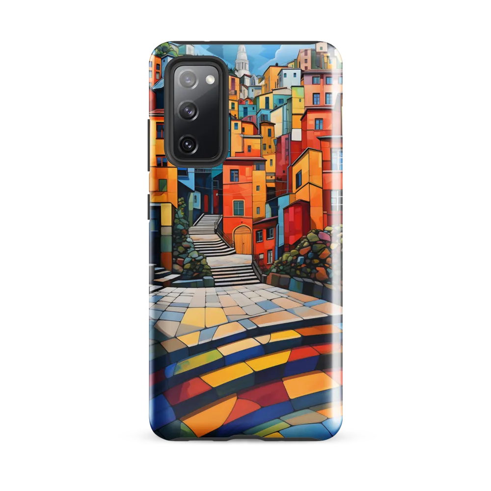 Vibrant Village: A Cubist Journey