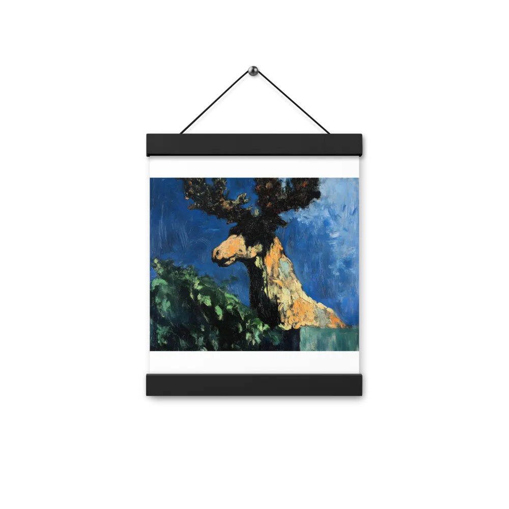 The Majestic Deer in Nature | Poster With Black Wood Hanger | 8″×10″
