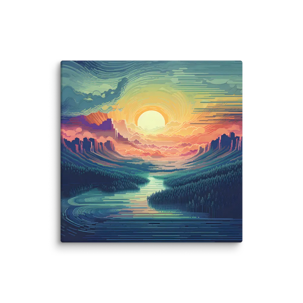 Elysium at Dusk | Canvas | 28″×28″