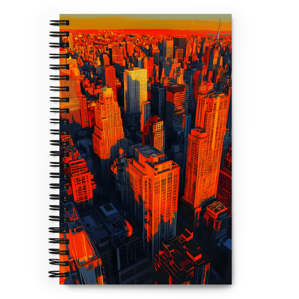 Urban Dawn: A Digital Ode to Skyscrapers | Spiral Notebook