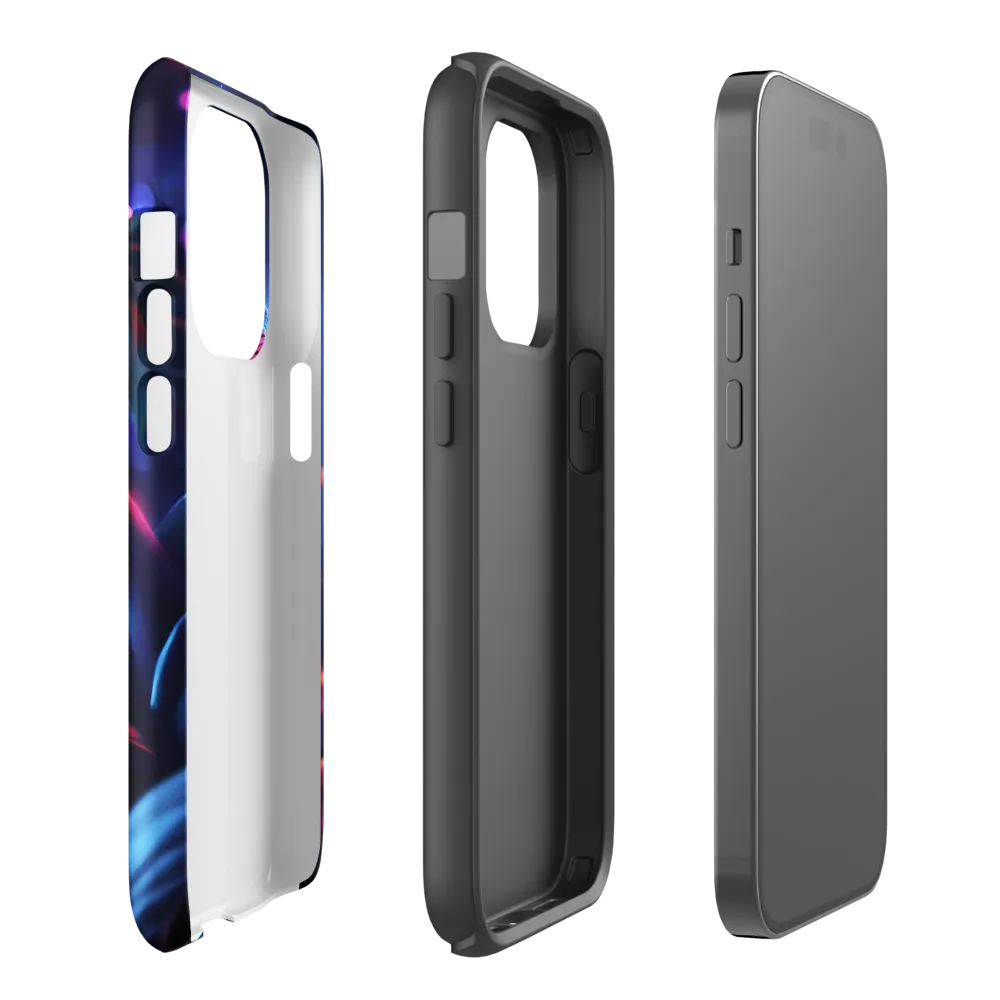 Illuminated Serenity: The Surreal Blossom | Phone Case |  14 Pro | Tough Case | Glossy