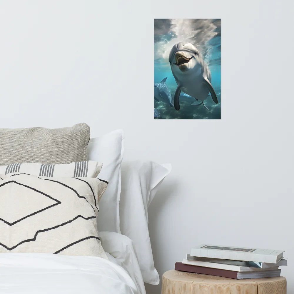 Beneath the Waves: A Dolphin's Dance