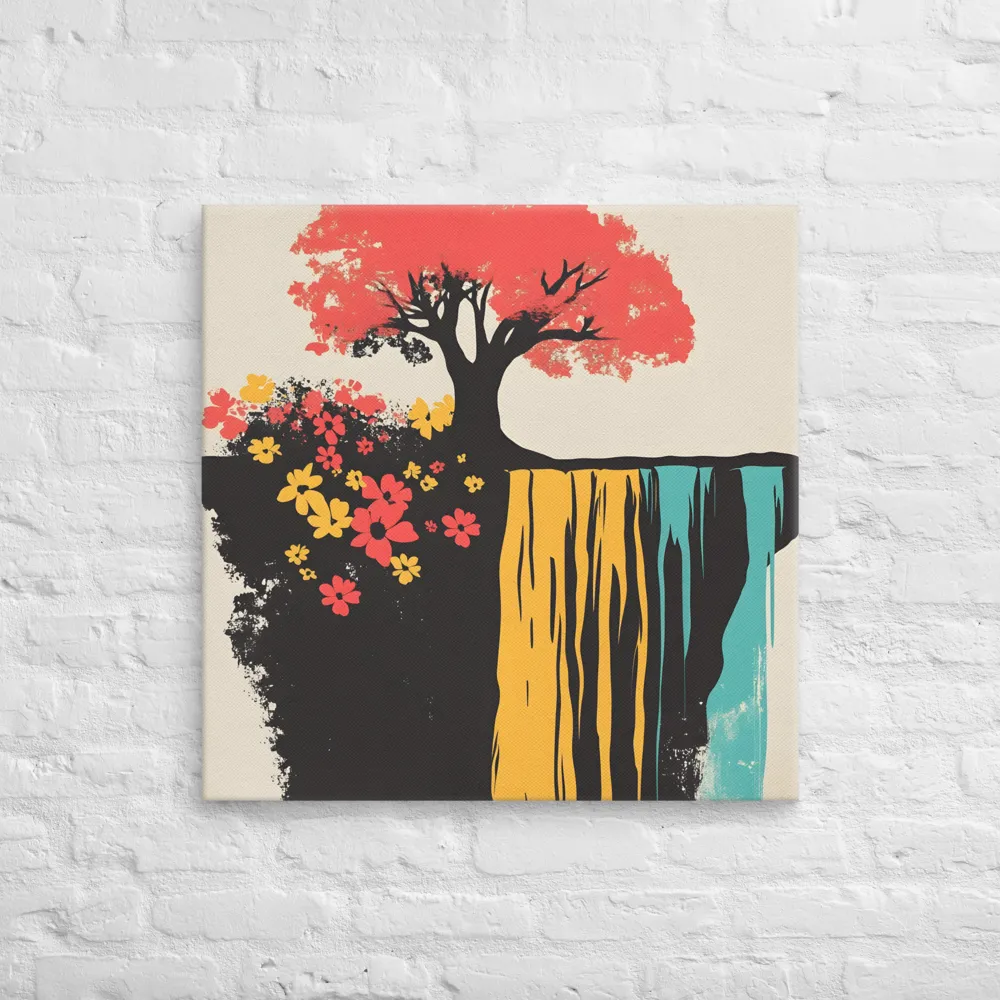 Serene Cascade of Colors | Canvas | 28″×28″