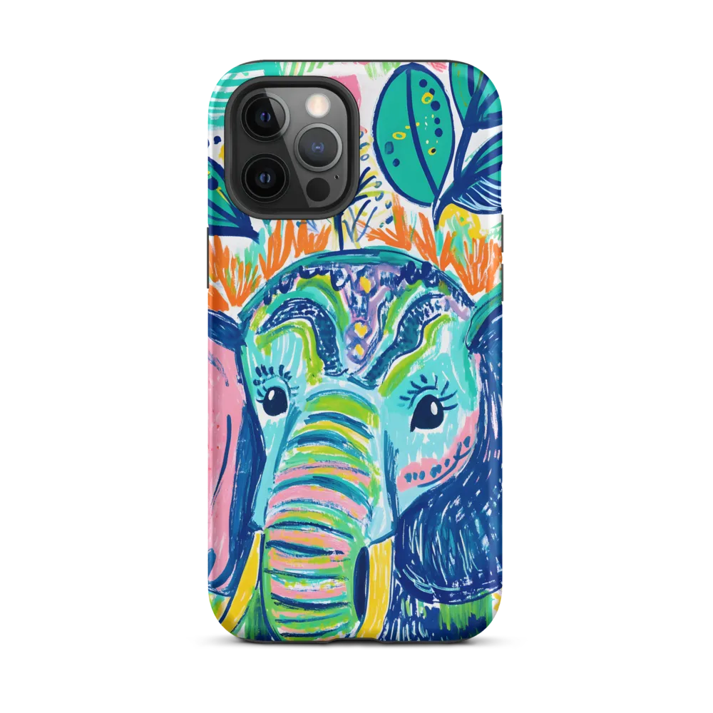 Whimsical Elephant Portrait | Phone Case |  12 Pro Max | Tough Case | Matte